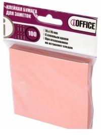 iOFFICE Бумага для заметок с липким слоем "iOFFICE", 76х76 мм, розовая, 100 листов