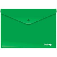 Berlingo Папка-конверт на кнопке &quot;Berlingo&quot;, А4, 180 мкм, зеленая