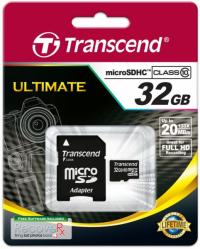 Transcend microsdhc 32gb class 10 + адаптер (ts32gusdhc10)