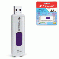 Transcend Флэш-диск 32GB JetFlash 530 USB 2.0, белый с фиолетовым