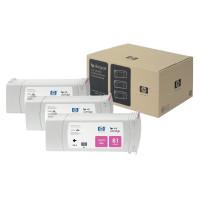 HP Картридж Hewlett Packard (HP) "81 Magenta Dye Cartridges C5068A", пурпурный, 3 штуки (количество товаров в комплекте: 3)