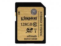 Kingston Карта памяти SDXC 128GB Class 10 SDA10/128GB UHS-I Read 90Mb/s Write 45Mb/s