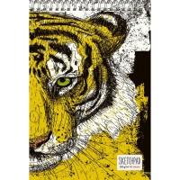 Канц-Эксмо Скетчпад "Тигр. Графика", А4, 40 листов