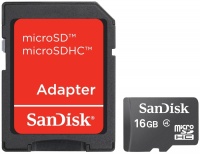 Sandisk microSD 16Gb Class 4 + адаптер
