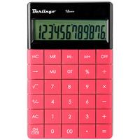 Berlingo Калькулятор настольный, 12 разрядов, двойное питание, 160x100 мм, тёмно-розовый
