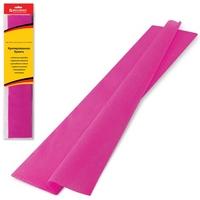 BRAUBERG Цветная крепированная бумага "Brauberg. Стандарт", растяжение до 65%, 25 г/м2, темно-розовая, 50x200 см