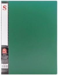 Sponsor Папка на 4-х кольцах, А4, 0,7 мм, зеленая
