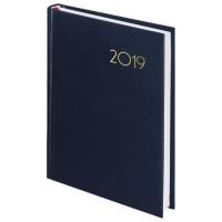 BRAUBERG Ежедневник датированный на 2019 год "Select", А5, 168 листов, темно-синий