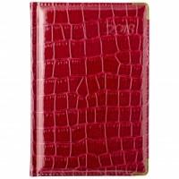 Index Ежедневник датированный на 2018 год "Croco", А5, 168 листов, линия, красный
