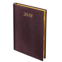 BRAUBERG Ежедневник датированный на 2019 "Iguana", А6, 168 листов, цвет обложки коричневый