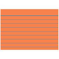 Brunnen Карточки для картотеки "Brunnen", А8, 100 штук, линейка, оранжевые