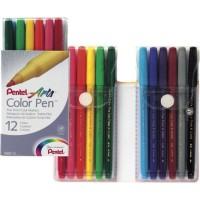 Pentel Набор фломастеров "Arts Color Pen", 12 цветов