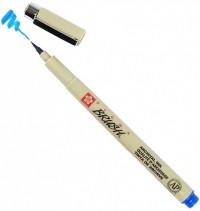 Sakura Ручка капиллярная "Pigma Brush", цвет чернил: голубой