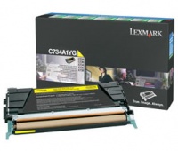 Lexmark C734, C736, X734, X736, X738 Yellow Return Program Toner Cartridge