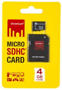 Strontium microSD 4Gb Class 6 + adapter