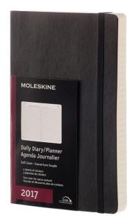 Moleskine Ежедневник "Classic Daily Pocket Large Soft", черный, 400 страниц, 130х210 мм