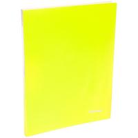 Berlingo Папка c зажимом &quot;Neon&quot;, 17 мм, 700 мкм, неоновый желтый