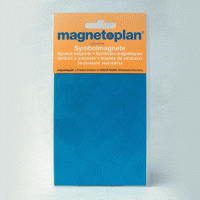 Magnetoplan Символьные магниты, круглые, 20 мм, фиолетовые, 20 штук