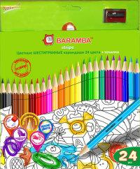 BARAMBA Карандаши цветные "", с точилкой, 24 цвета