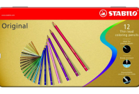 STABILO Набор цветных карандашей с тонким грифелем "Original" для графиков, художников, 12 цветов