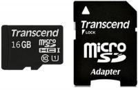 Transcend Micro SDHC 16Гб Class10 UHS-1 Premium + адаптер