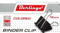 Berlingo Зажимы для бумаг "Berlingo", 25 мм, цветные (набор из 12 штук)
