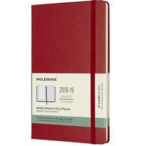 Moleskine Еженедельник "Academic WKNT Large", красный, 208 страниц, 130х210 мм