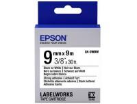 Epson Лента для этикет-принтера "LK3WBW", 9 мм, белый, черный