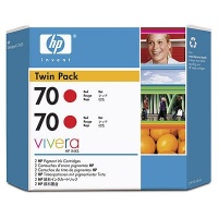 HP 70 2-pack 130-ml Red Ink Cartridges