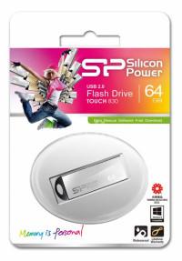 Silicon Power Флэш-диск "Silicon Power", 64Gb, Touch 830, USB 2.0, серебристый
