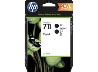 HP Картридж Hewlett Packard (HP) "711 Black Ink Cartridge P2V31A", чёрный, 2 штуки (количество товаров в комплекте: 2)