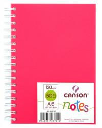 Canson Блокнот на спирали "Notes", А6, 50 листов, розовый