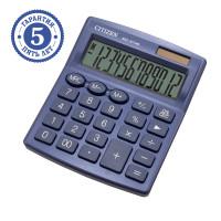 CITIZEN Калькулятор настольный "SDC812NRNVE", 12 разрядов, 127x105x21 мм, синий