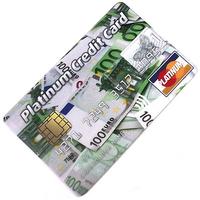 Эврика Флешка-кредитка &quot;Platinum Credit Card, евро&quot;, 4Gb