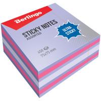 Berlingo Самоклеящийся блок "Ultra Sticky", 75x75 мм, 450 листов, 3 цвета