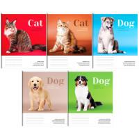 Artspace Комплект тетрадей "Питомцы. Cat/Dog", А5, 96 листов, клетка (5 тетрадей в комплекте) (количество товаров в комплекте: 5)