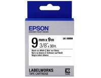 Epson Лента для этикет-принтера "LK3WBN", 9 мм, белый, черный