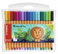 STABILO Ручки капиллярные "Point 88. Mini Funnimals", 18 цветов