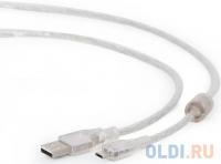 Cablexpert Кабель microUSB 1.8м CCP-mUSB2-AMBM-6-TR круглый прозрачный