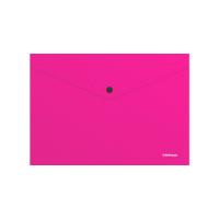 ErichKrause Папка-конверт на кнопке "Vivid", непрозрачная, A4, розовая