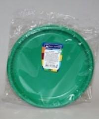 Мистерия (посуда) Набор тарелок одноразовых, зеленые, 12 штук (диаметр 21 см)