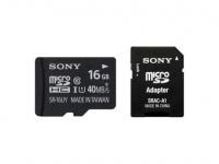Карта памяти Micro SDHC 16Gb Class 10 Sony SR16UYA UHS-1 /T1 + адаптер