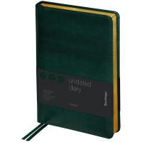 Berlingo Ежедневник недатированный "xGold", A5, 160 листов, кожзам, золотой срез, зеленый
