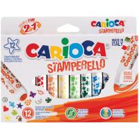 Carioca Фломастеры-штампы двусторонние "Stamp Markers", 12 цветов