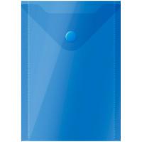 OfficeSpace Папка-конверт на кнопке, А6, 150 мкм, полупрозрачная, синяя