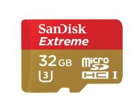 Sandisk Карта памяти Micro SDHC 32Gb Class 10  Extreme SDSDQXN-032G-G46A + адаптер SD