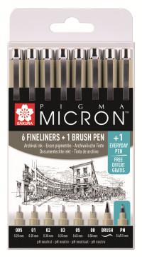 Sakura Набор капиллярных ручек "Pigma Micron", 8 штук, цвет чернил: черные