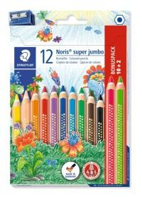 Staedtler Карандаши цветные "Noris Club Super Jumbo 129", 12 цветов + точилка