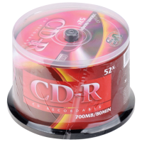 VS Диски CD-R VS, 700 Mb, 52x, Cake Box, VSCDRCB5001, 50 штук
