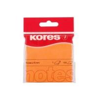 Kores Блок-кубик "Kores", 75x75 мм, неоновый оранжевый, 100 листов